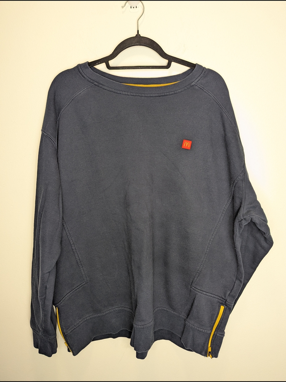 McDonald's Logo Navy Crewneck Sweatshirt Employee Golden Arches 2XL Unisex